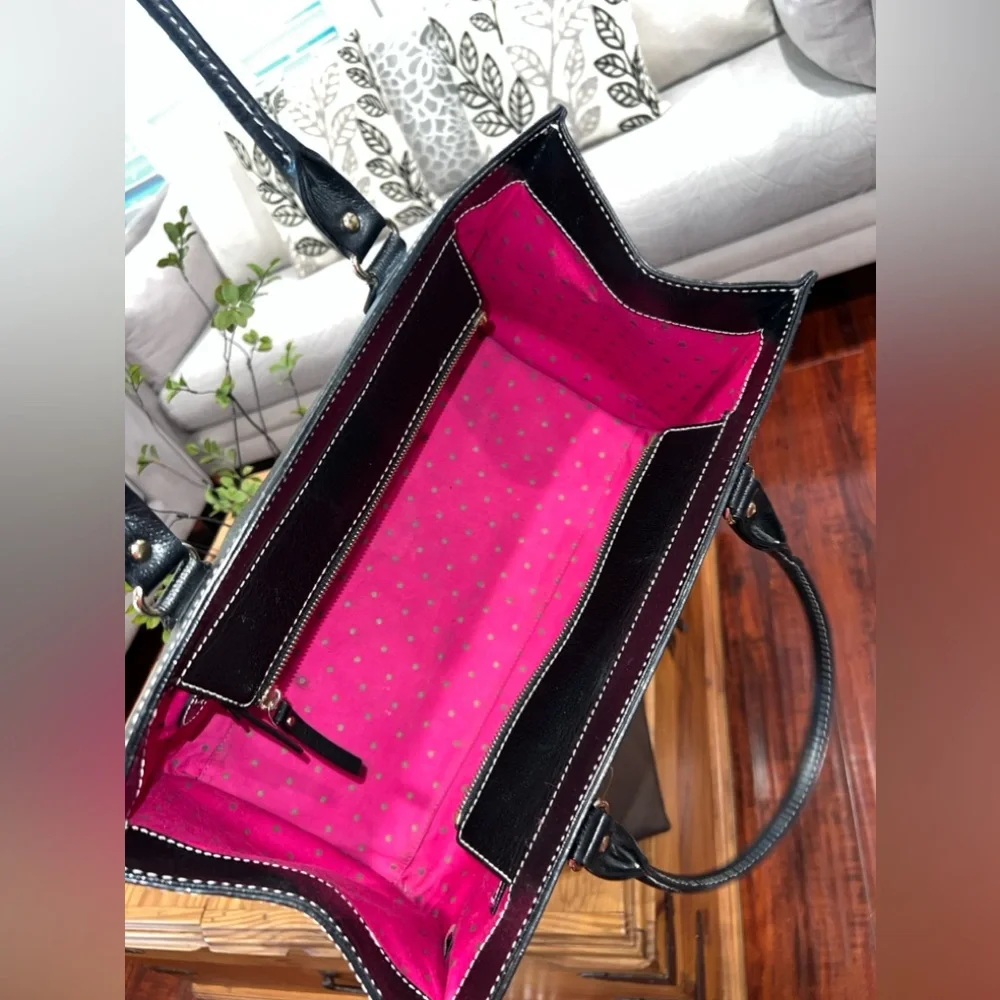 kate spade Black Leather Top-Handle Satchel